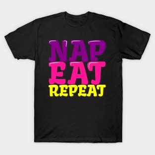 Funny Thanksgiving Nap Eat Repeat T-Shirt